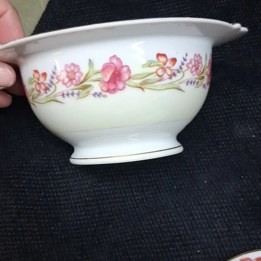 Vintage Creamer & Covered‎ Sugar Set By Aladdin China, 